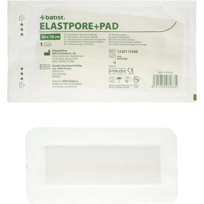 BATIST ELASTPORE+PAD - náplast s polštářkem 10 x 20 cm 25 ks