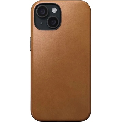 Nomad Modern Leather kožené s MagSafe iPhone 15 - sedlovo hnedé