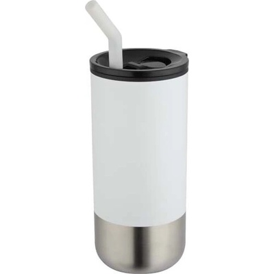 Grayson termohrnek s tepelnou izolací a brčkem 480 ml Bílá