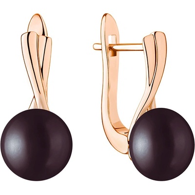 Eppi Náušnice s čiernymi perlami Kalpana E42677