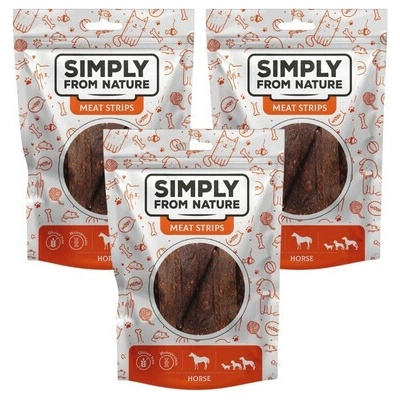 SIMPLY FROM NATURE Meat Strips z konského mäsa pre psov 3x 80 g