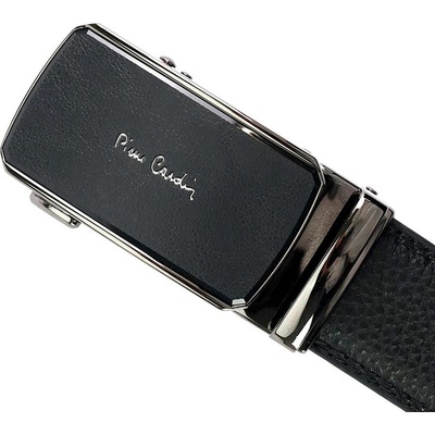 Pierre Cardin Luxusní černý pánský kožený opasek L655