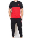 Liverpool lux pánské pyžamo krátký rukáv černo červené