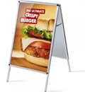 Jansen Display reklamné áčko plechová zadná stena oblý roh A0 profil 32 mm