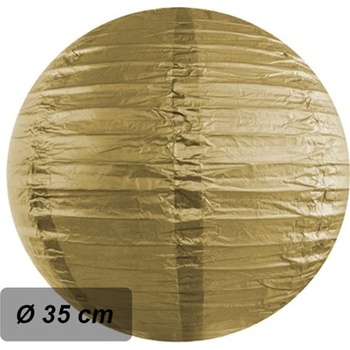 Lampión guľatý 35 cm zlatý