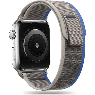 Tech-Protect Найлонова каишка за Apple Watch 4/5/6/7/8/9/SE (38/40/41 mm) от Tech-Protect Nylon - сива със синьо (9490713930779) - 10017