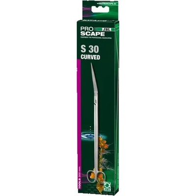 Jbl ProScape Tool S30 curved - ножица със закривен връх от неръждаема стомана за професионално поддържане на аквариумни растения, 30 см