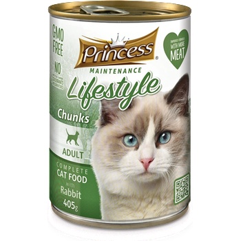 Petnutrition Бюджетна серия мокра храна за котки Princess Lifestyle парченца заешко в сос