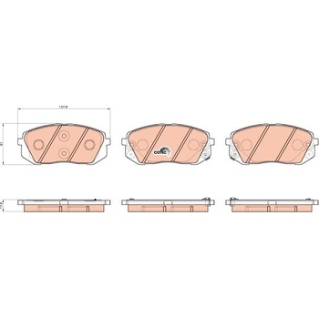 TRW Sada brzdových platničiek kotúčovej brzdy GDB3530