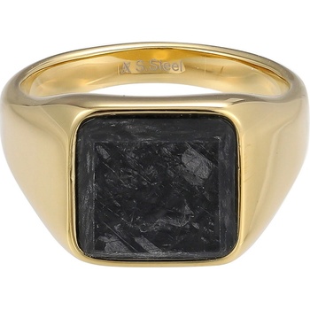 Free Style Pánský pečetní prsten s kovaným uhlíkem RSS1053GD