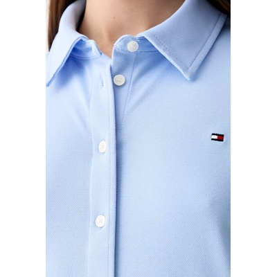 Tommy Hilfiger риза дамска от памук с еластан (WW0WW43528)