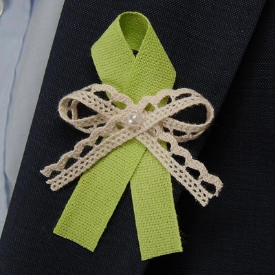 Svatební vývazky - Natálie - světle zelená (10 ks/bal)