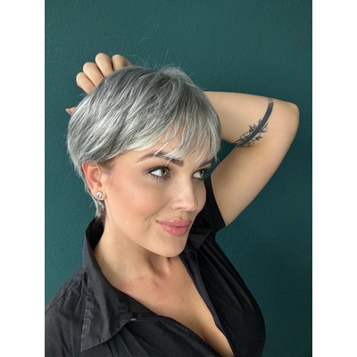 Prošedivělá pixie paruka z pravých a umělých vlasů Molly – Zboží Mobilmania