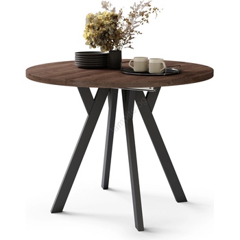 Mazzoni Разтегателна трапезна маса artur дъб/черен (mz0112)