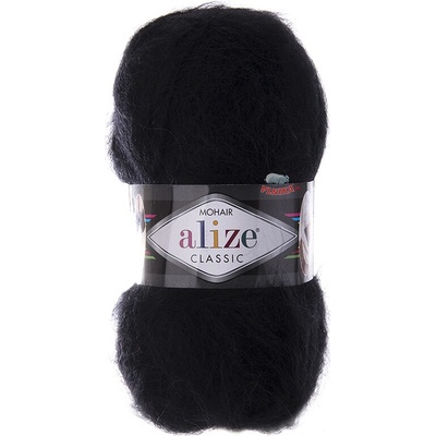Alize Příze Mohair Classic Varianta: 60 černá