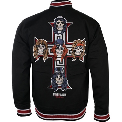 PRIMITIVE мъжко яке PRIMITIVE x GUNS N' ROSES - Cross Varsity - черно - pa323150-blk