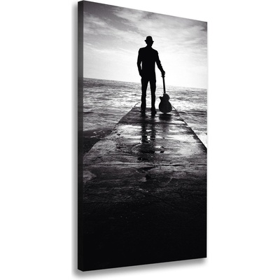 Vertikálny foto obraz na plátne Gitarista mólo 50x100 cm