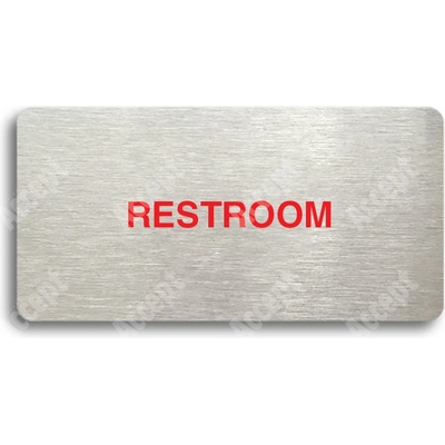 ACCEPT Piktogram RESTROOM - stříbrná tabulka - barevný tisk bez rámečku