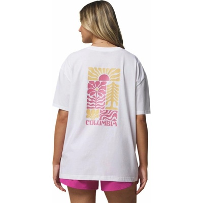 Columbia Rolling Bend Graphic Oversized Tee dámske tričko White Floral Groove
