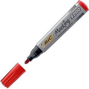 BIC Маркер перманентен bic 2000 объл Червен