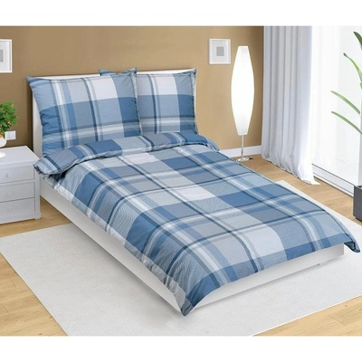 Bellatex 90/545 obliečky bavlna Kocka modrá 140x200 70x90
