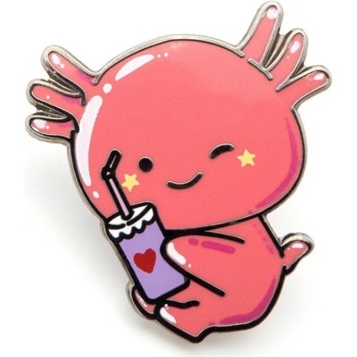 Leon Romer kovový pin Baby Axolotl 28 mm