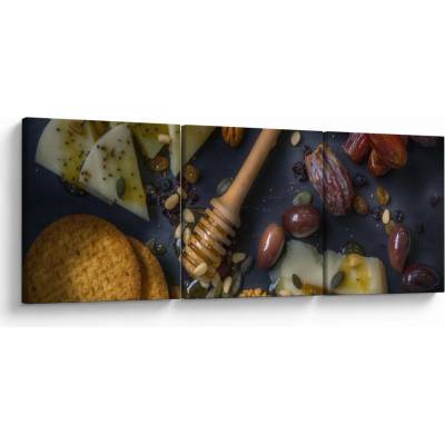 Obraz se sušeným ovocem, třídílný 90x30 cm