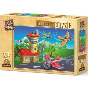 Art Puzzle Дървен пъзел Art Puzzle от 50 части - Самолетчета (5887) - ozone