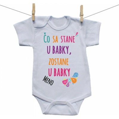 Boodyy Body s krátkym rukávom Čo sa stane u babky zostane u babky