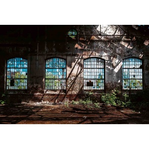 DIMEX ART Флизелинов фототапет изоставен индустриален интериор 375 x 250 см
