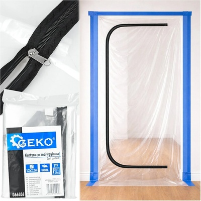 Ochranná záclona proti prachu Geko 220 × 120 cm – typ C.