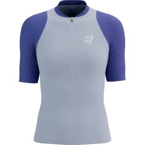 Compressport Дамска тениска Compressport Women's Trail Racing Postural S/S Top Running shirt - Lavender / Orient Blue (916-3351-0312)