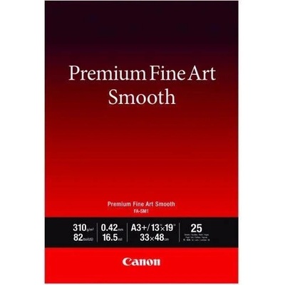 Canon Fine Art Smooth Premium 1711C014, 310 г/м2, A3+, 25 бр. , мат, мастиленоструен, бял, фотографска хартия (1711C014)
