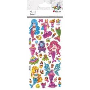 TITANUM Mermaid Convex Stickers and Outfits Mix 34pcs