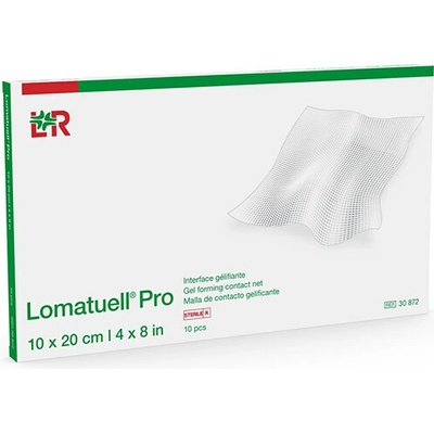 Lomatuell Pro krytie na rany s kontaktnou sieťkou hydrokoloidné, 10 x 20 cm 10 ks