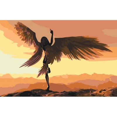 MALUJEŠ Malování podle čísel TANČÍCÍ ANDĚL Rozměr 40 x 60 cm Rámování vypnuté plátno na rám