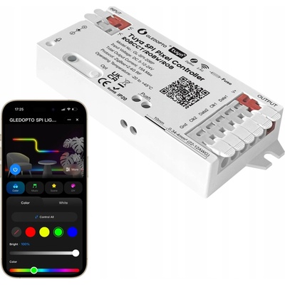 ZigBee LED SPI ovladač TUYA Pixel RGBIC WS281x s mikrofonem pro digitální LED pásky