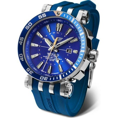 Vostok Europe NH34/575A716 Modrý silikonový řemínek