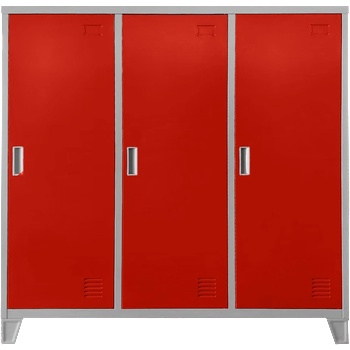 Carmen Метален шкаф Carmen CR-1605-3 JZ - сив / червен (3580179_3)