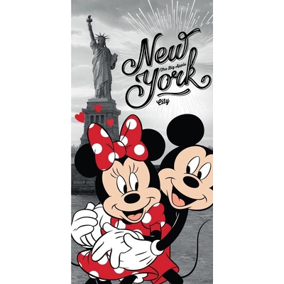 Jerry Fabrics Osuška - Mickey a Minnie v New Yorku - 70 x 140 cm