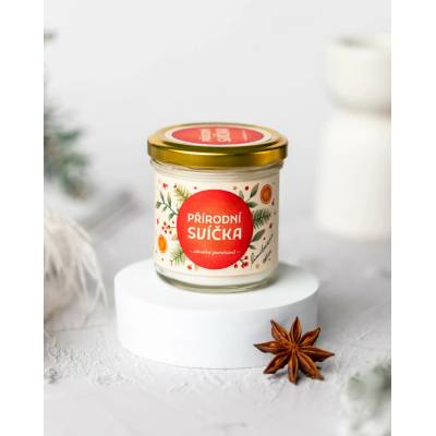 EcoHaus Přírodní svíčka Vánoční pomeranč 130 ml