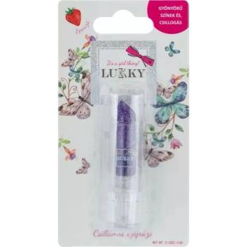 Lukky Лъки: Лак с брокат и аромат на ягода - лилав (t15387)