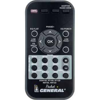 GENERAL Klipsch rsw-10d, rt-10d, rt-12d, rw-10d, rw-12d - дистанционно управление дубликат (rsw-10d, rt-10d, rt-12d, rw-10d, rw-12d)
