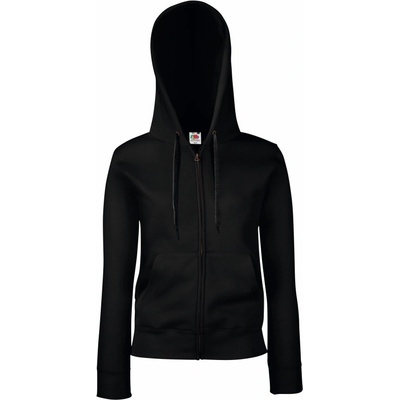 Fruit of the Loom Premium Lady-Fit Hooded Jacket COT16211800205 černá