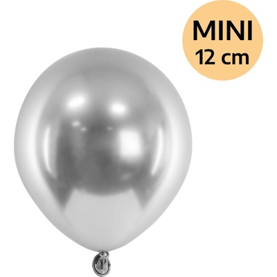 Lesklý balónek STŘÍBRNÝ 12 cm