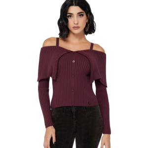 KILLSTAR дамски топ с голи рамене KILLSTAR - Dusk Empress - Purple - KSRA013928