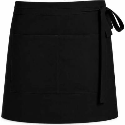 CG Workwear Gastro zástěra Roma s kapsami odolná proti pomačkání černá vraní CGW1262