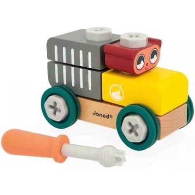 Janod BricoKids auto s nářadím Medvěd 25 ks