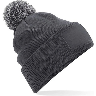 Beechfield čepice s bambulí B443 Graphite grey