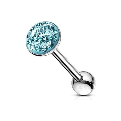 Šperky4U piercing do jazyka osázený zirkony PJ01058-Q